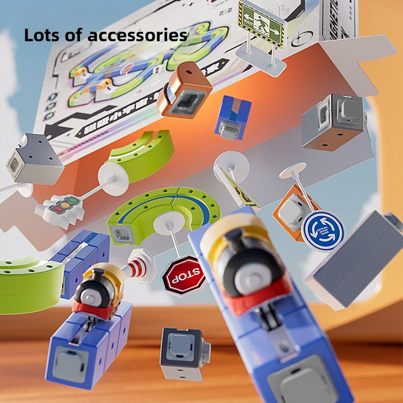 Kids Magnetic Assembly Toy Train Set