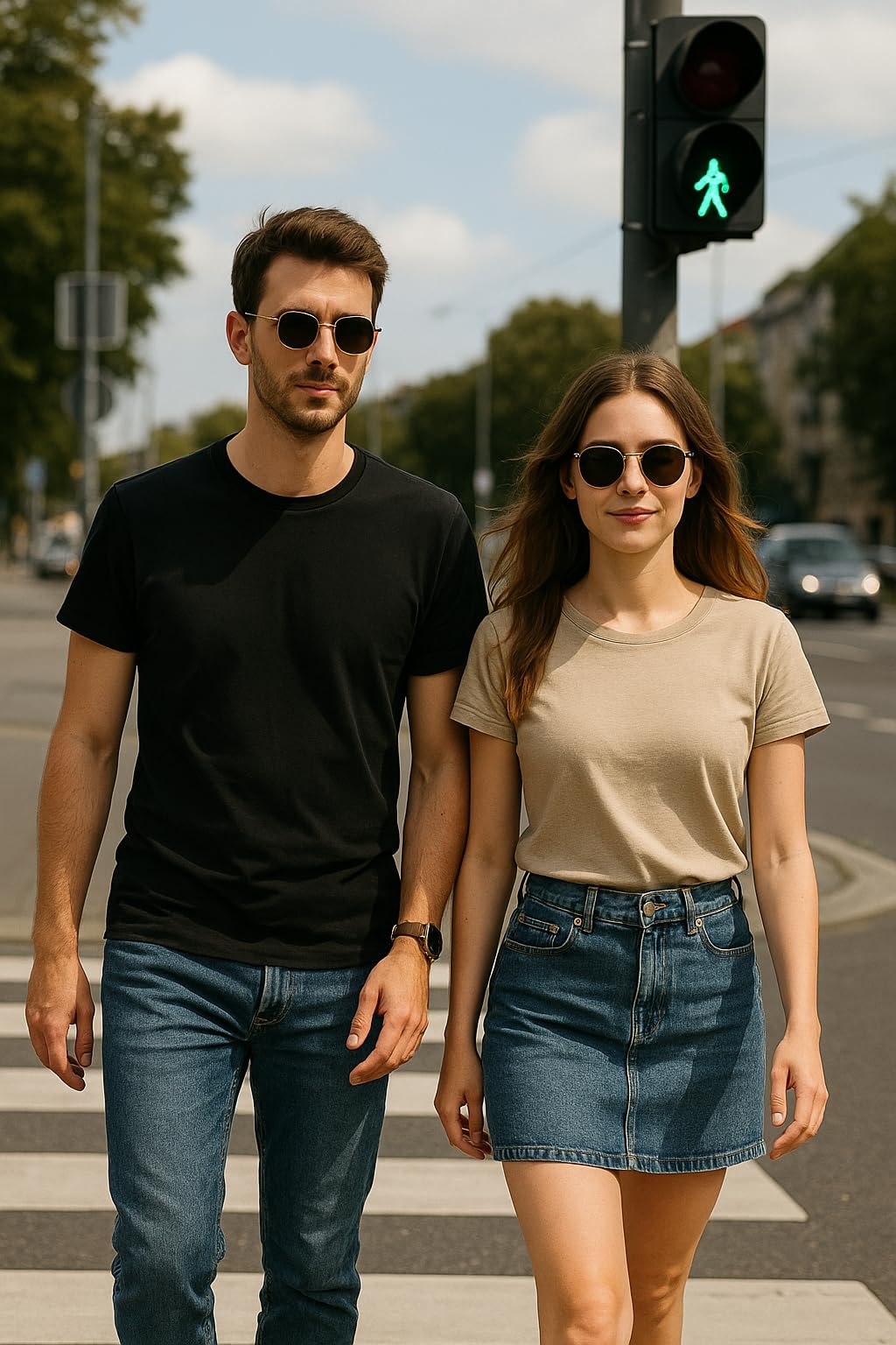 Fahim Hexa Series – Vintage Gold Frame Sunglasses for Men & Women | UV400 Protection | Hexagonal Shape | Retro Classic Look