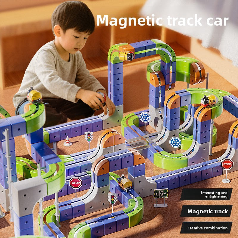 Kids Magnetic Assembly Toy Train Set