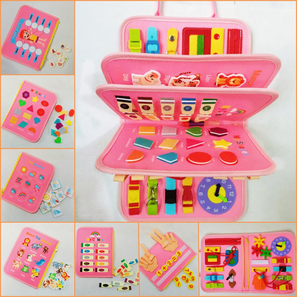 Children's Educational Felt Busy Board