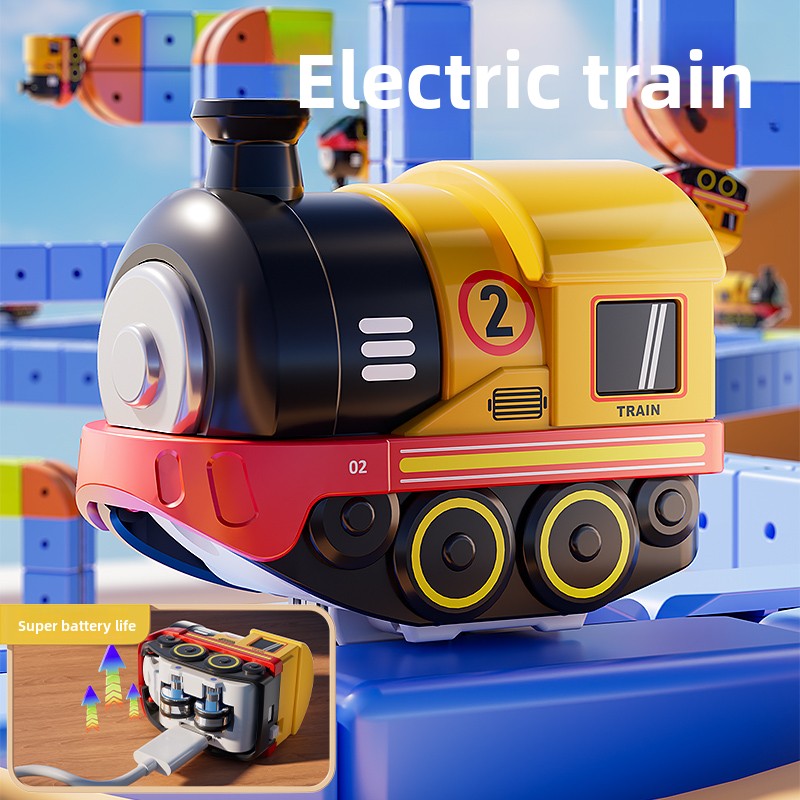 Kids Magnetic Assembly Toy Train Set